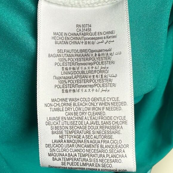 BCBG MAXAZRIA Danela Bluesurf Combo Halted Scarf Dress | US Size 8 - Picture 6 of 6